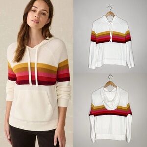 Faherty | Cashmere Cotton Blend Throwback Waffle Knit Hoodie, Catching Rays